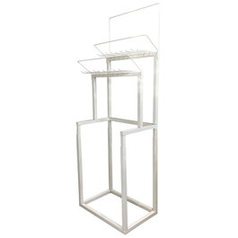 Burcasa Expositor Desmontable Metálico Blanco 1,4x0,6