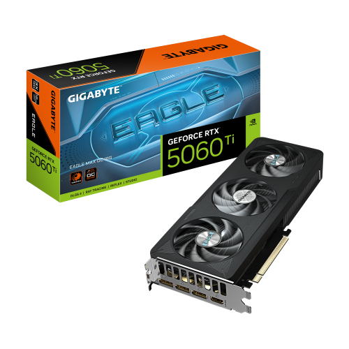 Gigabyte GeForce RTX 5060 Ti EAGLE MAX OC 16GB GDDR7 Negro Gigabyte GeForce RTX 5060 Ti EAGLE MAX OC 16GB GDDR7 Negro