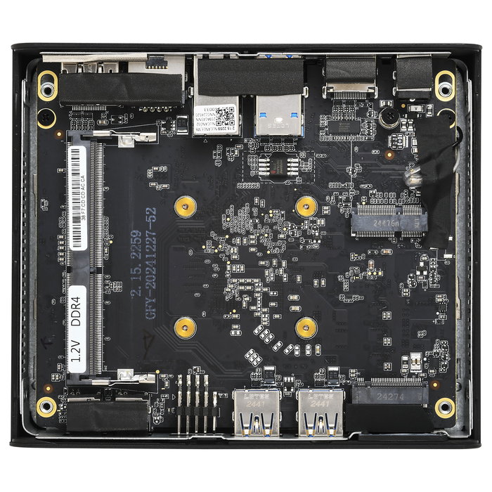 Shuttle NE10N N100 Barebone Mini PC, Intel N100 4 Núcleos, 16GB DDR4, HDMI 2.0, DisplayPort 1.4, USB 3.2, Windows 11, 0.6L, Negro