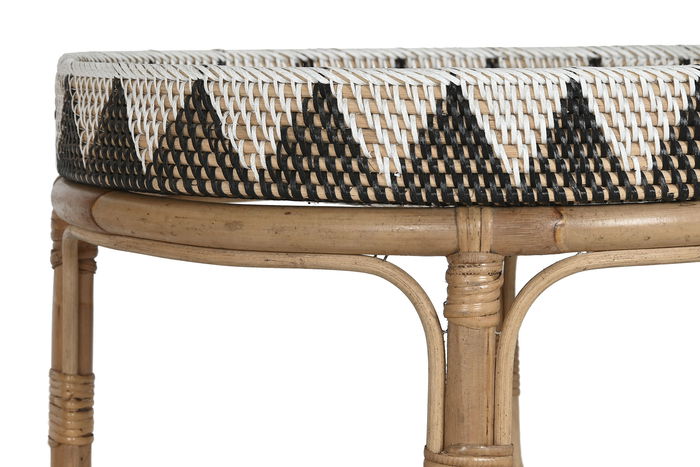 DKD Home Decor Fibre indo 24 Mesa Centro Set de 2 Ratan 70 x 55 x 70 cm