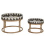 DKD Home Decor Set de 2 Mesas de Centro de Ratán Hechas a Mano