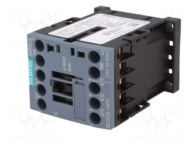 SIEMENS 3RT2018-1AP01 Contactor 3-polar 17A 230VAC