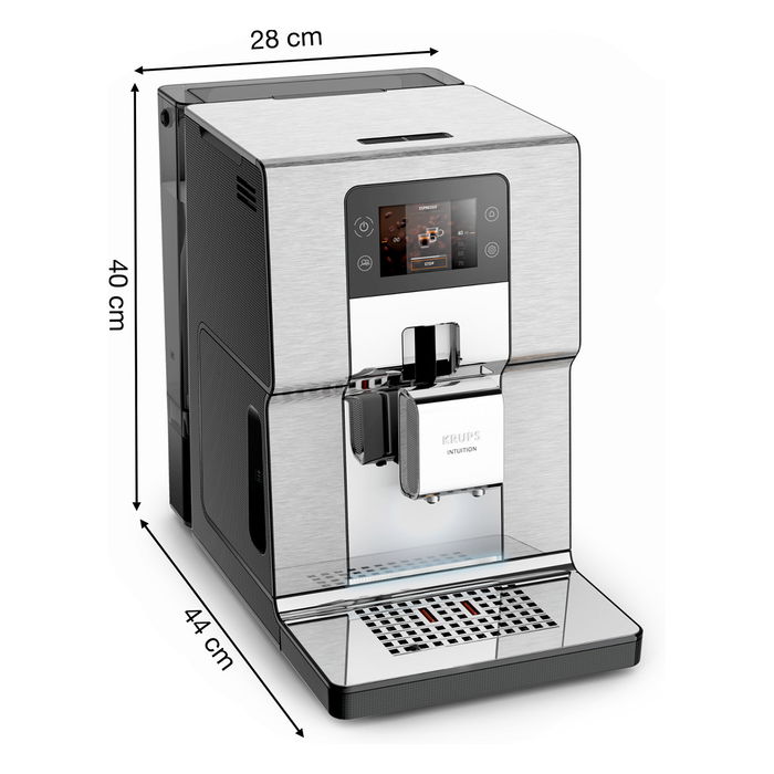 Krups EA 877 D Intuition Experience+ Máquina Espresso Automática 3 L Molinillo Integrado Negro Acero Pulido 1550W
