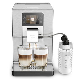 Krups EA877D10 Intuition Experience+ Máquina Espresso Automática, 3L, Molinillo de Granos Integrado, 1550W, Negro y Acero Pulido