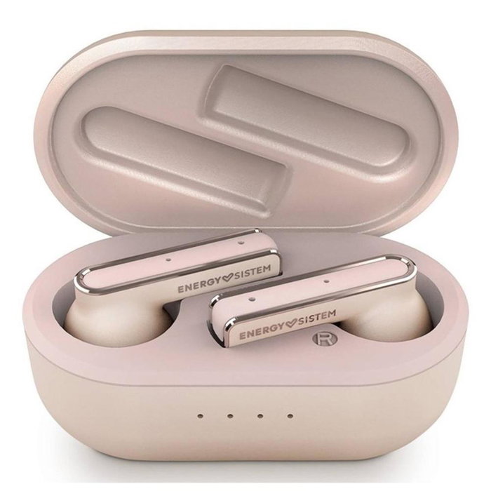 Energy Sistem Auriculares True Wireless Style 4 Ultra con Carga Inalámbrica Qi, Sensor Proximidad, BT 5.3, 25h Autonomía - Oro Rosa