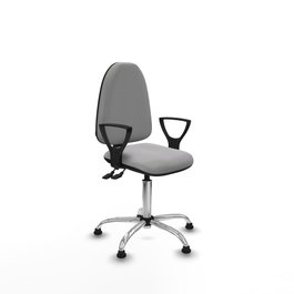 PIQUERAS Y CRESPO Silla de oficina Aýna Gris claro con brazos fijos