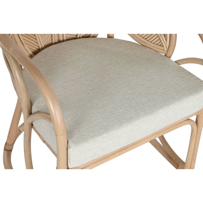 DKD Home Decor Silla de Ratán Hoja Natural 63x68x81 cm