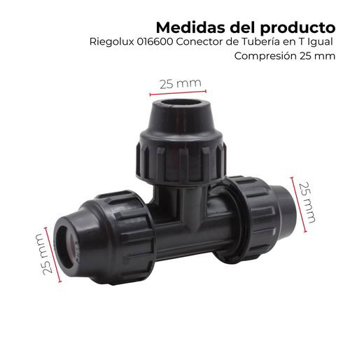 Riegolux Te Igual 25mm para Riego Riegolux Te Igual 25mm para Riego