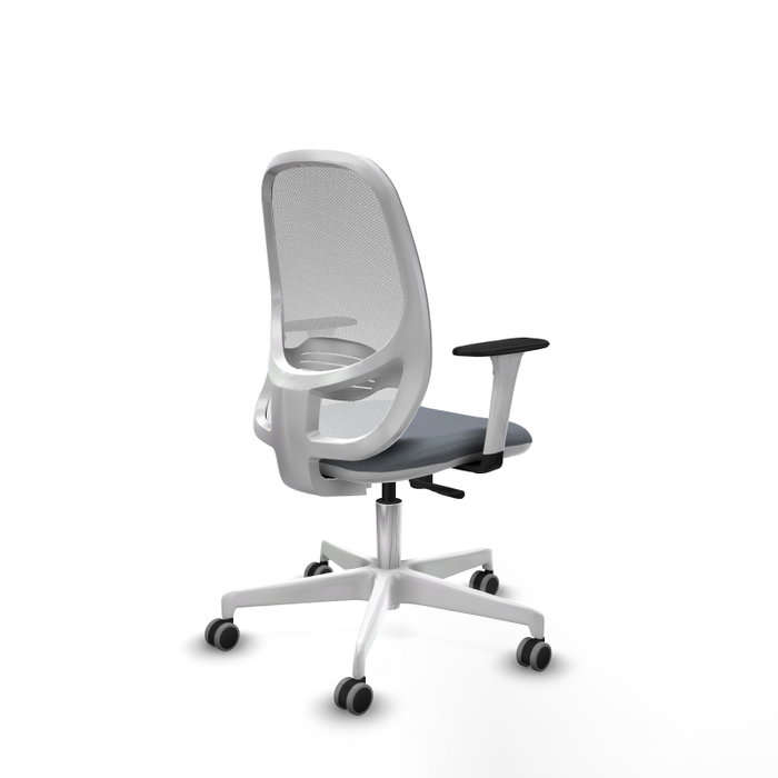 PIQUERAS Y CRESPO Silla de oficina Cilanco con mecanismo Sincro, Gris y Blanco
