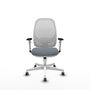 PIQUERAS Y CRESPO Silla de oficina Cilanco con mecanismo Sincro, Gris y Blanco