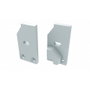 Tapón Final Perfíl Tipo I6 (Cristal 6mm) - Aluminio-Plata- Izquierda - Con Agujero