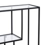 Ixia Estantería Negro Metal-Cristal 65 x 25 x 110 cm