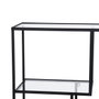 Ixia Estantería Negro Metal-Cristal 65 x 25 x 110 cm
