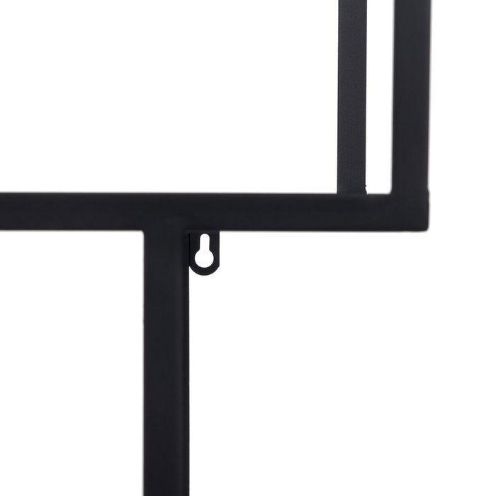 Ixia Estantería Negro Metal-Cristal 65 x 25 x 110 cm