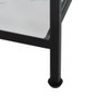 Ixia Estantería Negro Metal-Cristal 65 x 25 x 110 cm