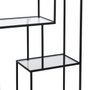 Ixia Estantería Negro Metal-Cristal 65 x 25 x 110 cm