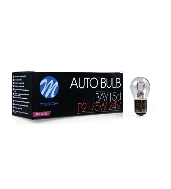 M-Tech Lámpara BA15D 24V 21/5W Clear - 10 Unidades M-Tech Lámpara BA15D 24V 21/5W Clear - 10 Unidades