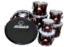 Jinbao Bombo de 22 x 16 Pulgadas Rojo