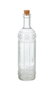 La Mediterran Botella de Vidrio Transparente con Tapa de Corcho 3 Sellos 1L 8x31.5 cm (12 Unidades)
