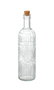 La Mediterran Botella de Vidrio Transparente con Tapa de Corcho 3 Sellos 1L 8x31.5 cm (12 Unidades)