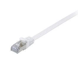 Equip 607612 Cable de Red Ethernet Patch Cat6a U/FTP (STP) 10 Gigabit, RJ45 Macho, 3 metros, Plano, Color Blanco