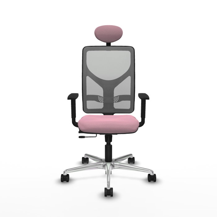 PIQUERAS Y CRESPO Silla de oficina Motilla Rosa y Gris
