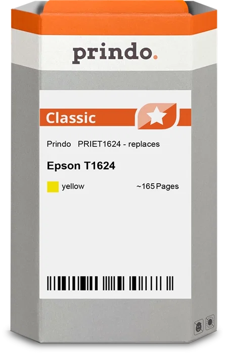 Prindo Cartucho de tinta amarillo PRIET1624 Classic Prindo Cartucho de tinta amarillo PRIET1624 Classic