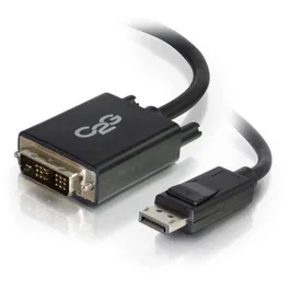 C2G 84329 Cable Adaptador DisplayPort Macho a DVI-D Single Link Macho de 2 Metros, Negro, Resolución 1920x1200