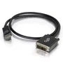 C2G 84329 Cable Adaptador DisplayPort Macho a DVI-D Single Link Macho de 2 Metros, Negro, Resolución 1920x1200