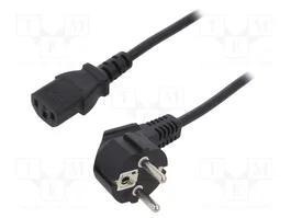 ESPE Cable de alimentación H05VV-F 3x0,75mm2 Negro 1,2m