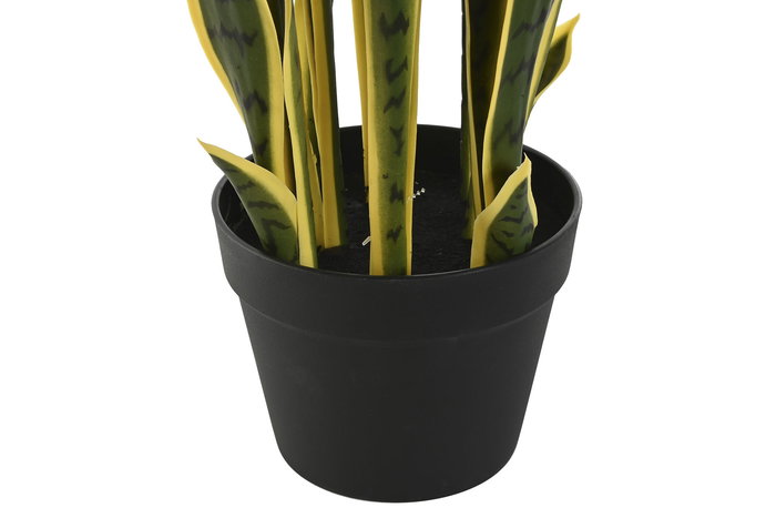 DKD Home Decor Planta Artificial Sansevieria en Maceta Verde y Amarillo 30 x 30 x 76.3 cm - Pack de 2 Unidades