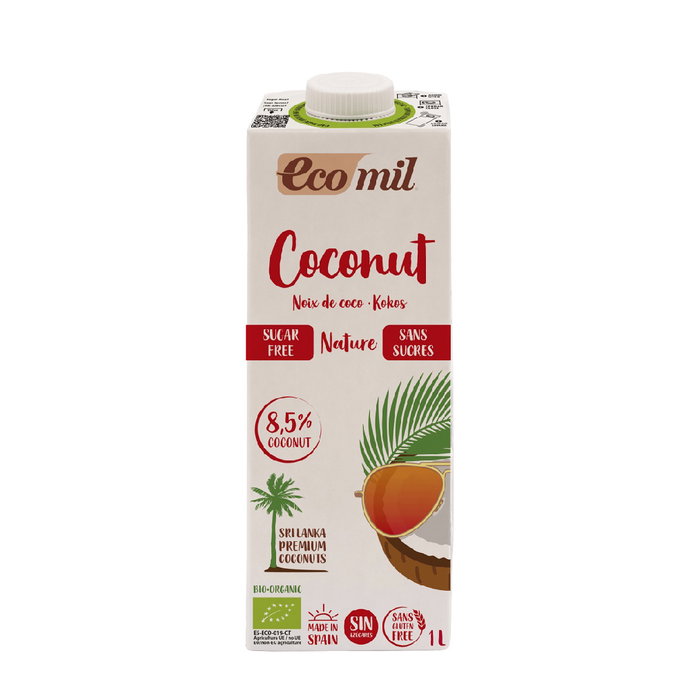 Ecomil Bebida de coco Bio sin azúcar 1 L