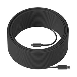 Logitech Strong Cable 939-001805 - Cable Óptico Activo USB 3.2 AOC USB-A a USB-C 45m - 10Gbps, Grafito - para Solución de Sala Huddle