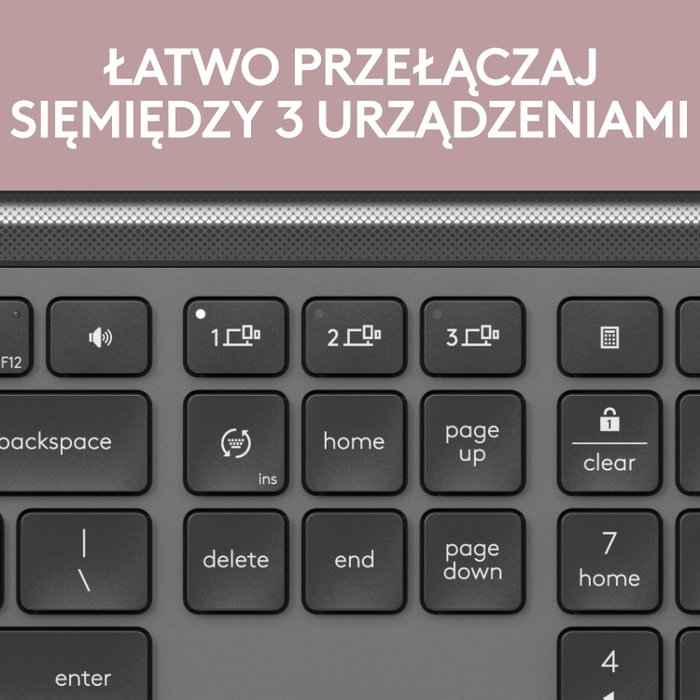 Logitech Signature Slim MK950 Teclado y Ratón Inalámbricos Polaco Grafito QWERTY
