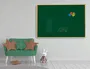 Q-connect Pizarra Verde Lacada Marco Madera 120x90 cm
