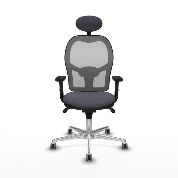 PIQUERAS Y CRESPO Silla de oficina Jorquera con mecanismo Sincro, tela gris oscuro y malla gris PIQUERAS Y CRESPO Silla de oficina Jorquera con mecanismo Sincro, tela gris oscuro y malla gris