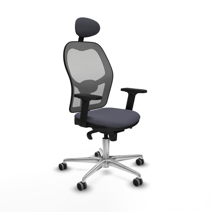 PIQUERAS Y CRESPO Silla de oficina Jorquera con mecanismo Sincro, tela gris oscuro y malla gris PIQUERAS Y CRESPO Silla de oficina Jorquera con mecanismo Sincro, tela gris oscuro y malla gris