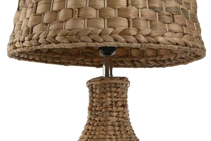 DKD Home Decor Lámpara de Sobremesa Fibra y Metal Natural 38x38x66 cm DKD Home Decor Lámpara de Sobremesa Fibra y Metal Natural 38x38x66 cm