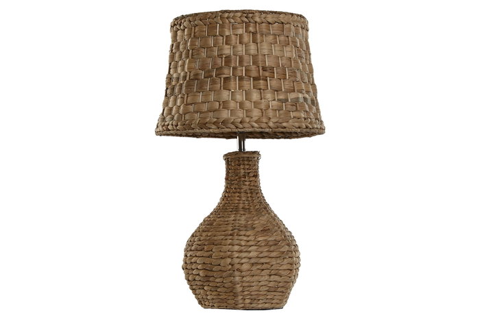 DKD Home Decor Lámpara de Sobremesa Fibra y Metal Natural 38x38x66 cm DKD Home Decor Lámpara de Sobremesa Fibra y Metal Natural 38x38x66 cm