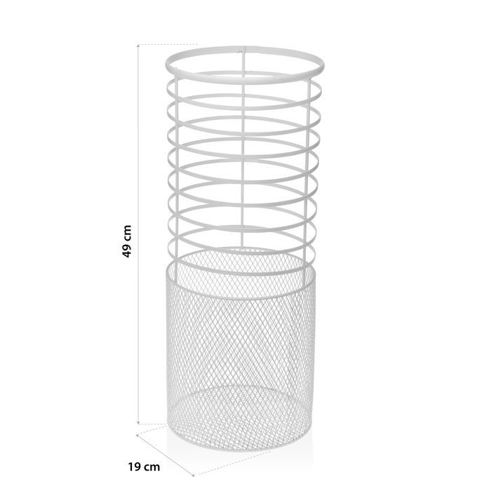 Paragüero Versa Nimes Blanco Metal (20 x 50 x 20 cm)