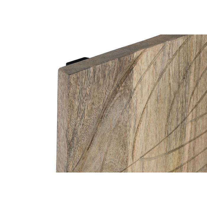 DKD Home Decor Set de Decoración de Pared de 9 Piezas de Hojas en MDF y Mango