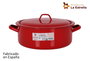La Estrella Cacerola Esmaltada con Tapa, Color Rojo, Diámetro 28 cm - Modelo para Cocina de 10.68 kg (6 Unidades)