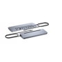 I-TEC USB-C Metálico Ergonómico 4K 3 Pantallas 2 DisplayPort 1 HDMI LAN Audio Power Delivery 100W