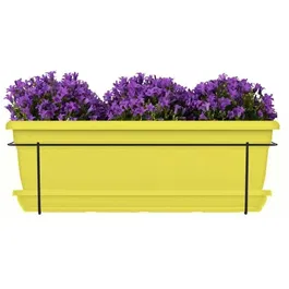 Garden Id Macetero con soporte metálico y bandeja Relax Lima 50 cm Reciclado 100% reciclable Volumen para plantas