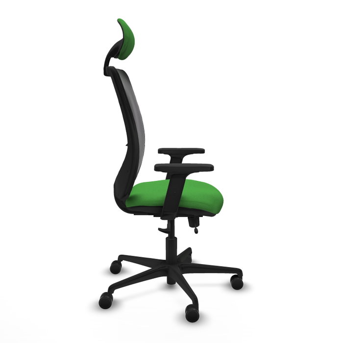 PIQUERAS Y CRESPO Silla de oficina Zulema con mecanismo Sincro/Traslack, Verde y Negro