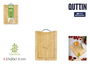 Quttin Tabla Cortar Bambú con Asa 27 x 20 x 1.5 cm (12 Unidades)