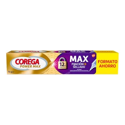 Corega Maximo Sellado Adhesivo y Limpieza de Prótesis, 70g + 6 Tabletas