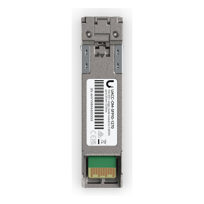 Ubiquiti Módulo óptico 10G CWDM Single-Mode SFP+ 10/1GbE 1270nm UACC-OM-SFP10-1270 Ubiquiti Módulo óptico 10G CWDM Single-Mode SFP+ 10/1GbE 1270nm UACC-OM-SFP10-1270