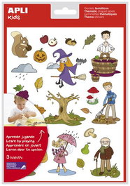 Gomets Apli Tematicos Bolsa 3H Removibles Otoño 72 Uds. (11616) (Set de 5)