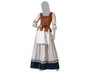 Disfraz Mesonera Vestido Blanco Mujer Adulto Talla XS-S